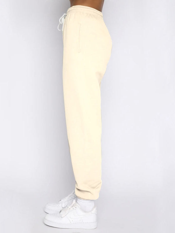 Jogging Outfit-Sporty Lounge Wear Cozy Sweatpants and Zip-Up Sweatshirt Pair-Pekosa Women Clothing