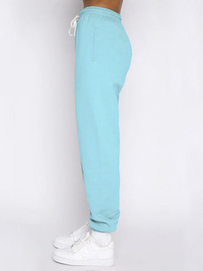 Jogging Outfit-Sporty Lounge Wear Cozy Sweatpants and Zip-Up Sweatshirt Pair-Pekosa Women Clothing