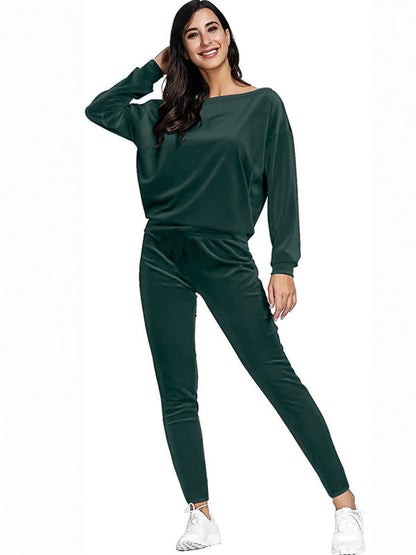 Jogging Set- Velour Jogging Couture Lounge Set with Sweatpants and Sweatshirt- - IndioGear Clothing and Gear