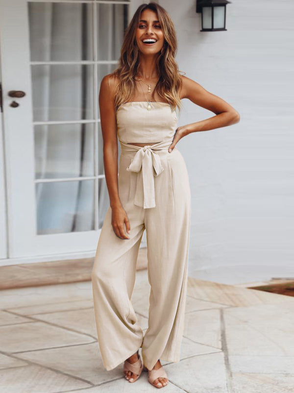 Jumpsuit- Casual Strapless Jumpsuit for Women - Summer Tube Playsuit- - IndioGear Fashion and Gear