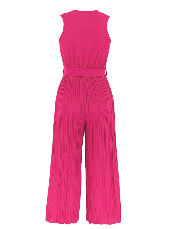 Jumpsuit- Dare to Be Bold with Our Ruffled V-Neck Jumpsuit- - IndioGear Fashion and Gear