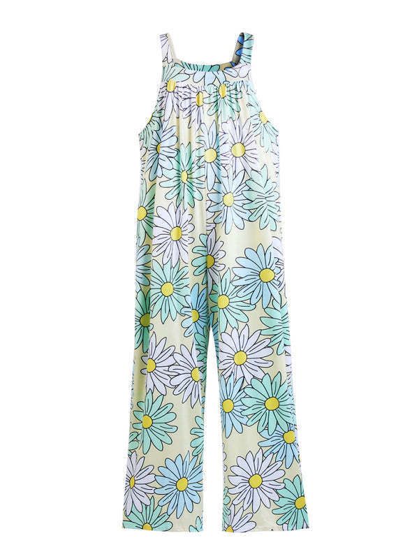 Jumpsuit- Floral Square Neck Jumpsuit - The Perfect Summer Outfit- - IndioGear Fashion and Gear