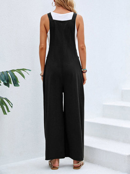 Jumpsuit- Women's Jumpsuit Bib Pants Overalls - Pantsuits- - IndioGear Fashion and Gear