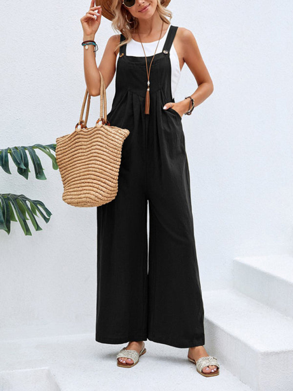 Jumpsuit- Women's Jumpsuit Bib Pants Overalls - Pantsuits- - IndioGear Fashion and Gear