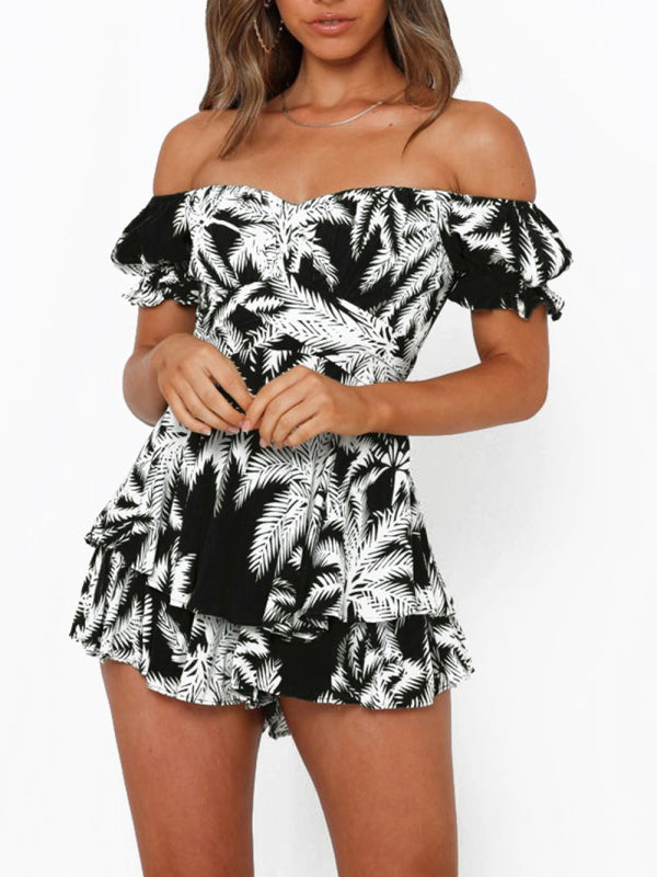 Jumpsuits- Knot Back Romper - Perfect for Any Occasion - Printed Jumpsuit- - IndioGear Fashion and Gear