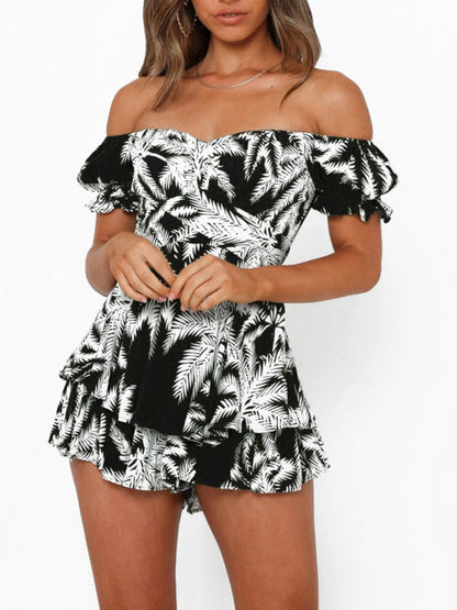 Jumpsuits- Knot Back Romper - Perfect for Any Occasion - Printed Jumpsuit- - IndioGear Fashion and Gear