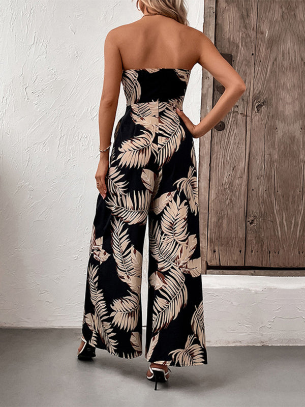 Jumpsuits- Strapless Jumpsuit: Urban Wide Leg Pantsuits- - IndioGear Fashion and Gear