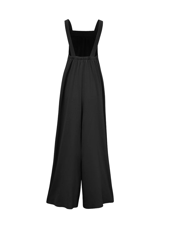 Jumpsuits- Wide-Leg Overalls - Cotton Jumpsuits - Lounge Pantsuits- - IndioGear Fashion and Gear