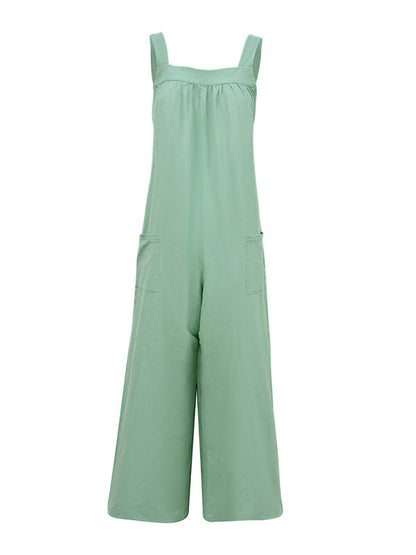 Jumpsuits- Wide-Leg Overalls - Cotton Jumpsuits - Lounge Pantsuits- - IndioGear Fashion and Gear