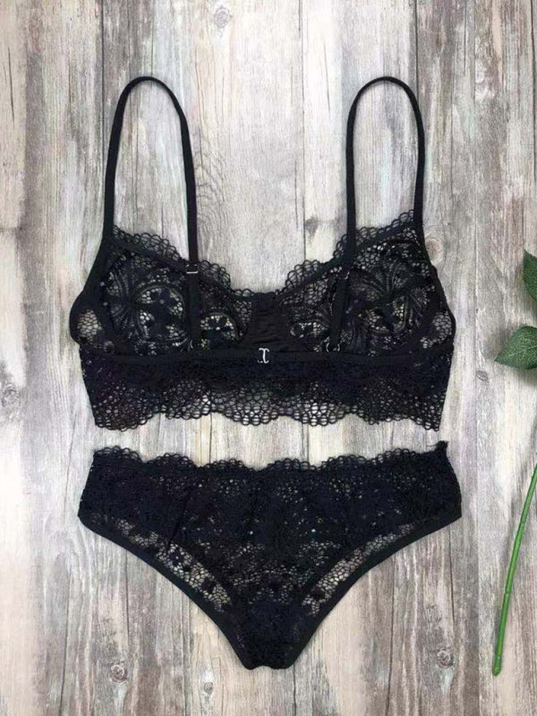 Lingerie Outfit- Romantic Lace Bra and Bikini - Ideal for Honeymoon- - IndioGear Clothing and Gear