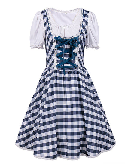 Oktoberfest Dress- Munich Traditional Dirndl - Oktoberfest Bavaria Maid Dress- - Pekosa Women Clothing