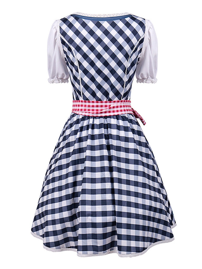 Oktoberfest Dress- Munich Traditional Dirndl - Oktoberfest Bavaria Maid Dress- - Pekosa Women Clothing