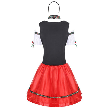 Oktoberfest Outfits- Oktoberfest Bavaria Maid Outfit - Bartender German Cosplay Dress- - Pekosa Women Clothing