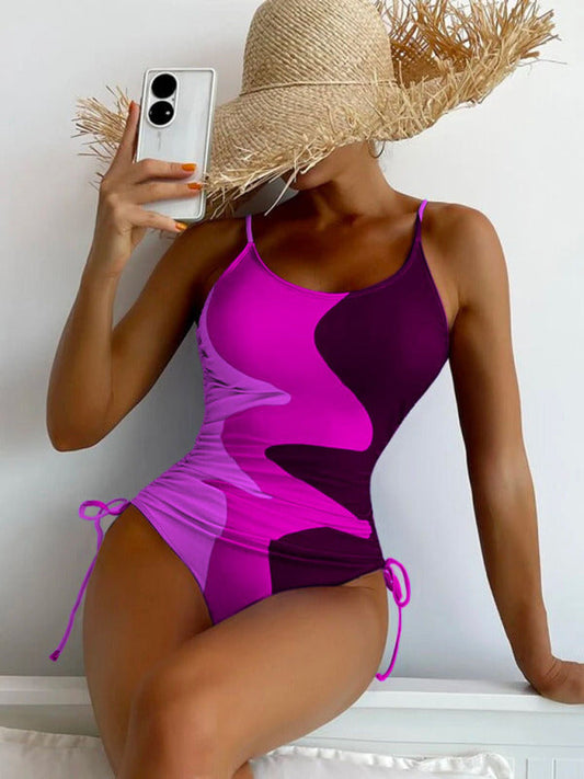 One Piece Bikini- Bask in the Sun: Enjoy Your Water Sports and Occasions with Our Removable Padded One Piece Bikini- Purple- IndioGear Fashion and Gear