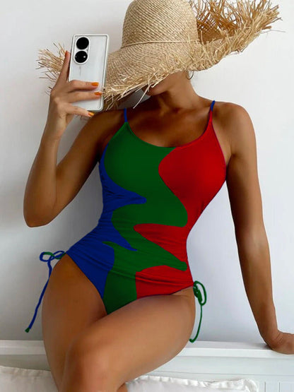 One Piece Bikini- Bask in the Sun: Enjoy Your Water Sports and Occasions with Our Removable Padded One Piece Bikini- Red- IndioGear Fashion and Gear