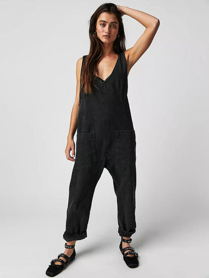 Overalls- Solid Cotton Bib Overalls Utility Jumpsuit for Everyday Wear- - IndioGear Clothing and Gear