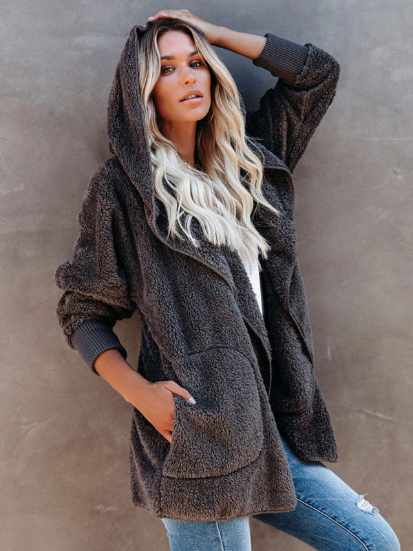 Overcoat Hoodies- Plush Sherpa Hoodie - Oversized Jacket- - IndioGear Fashion and Gear