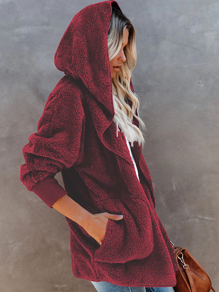 Overcoat Hoodies- Plush Sherpa Hoodie - Oversized Jacket- - IndioGear Fashion and Gear