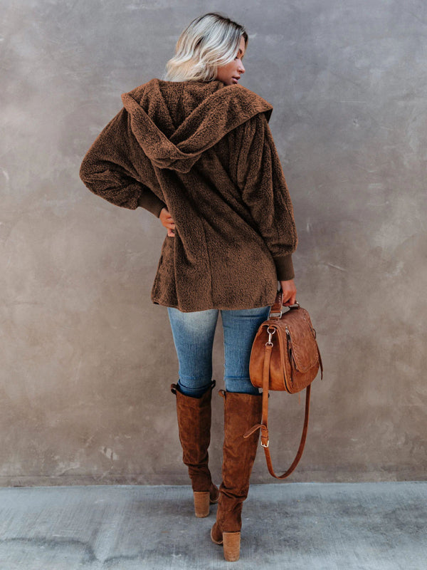 Overcoat Hoodies- Plush Sherpa Hoodie - Oversized Jacket- - IndioGear Fashion and Gear