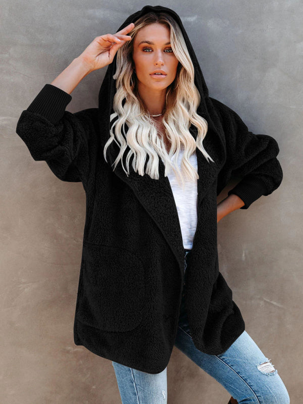 Overcoat Hoodies- Plush Sherpa Hoodie - Oversized Jacket- - IndioGear Fashion and Gear