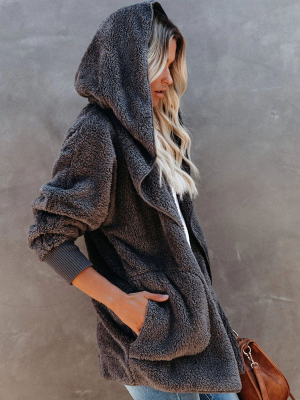 Overcoat Hoodies- Plush Sherpa Hoodie - Oversized Jacket- - IndioGear Fashion and Gear