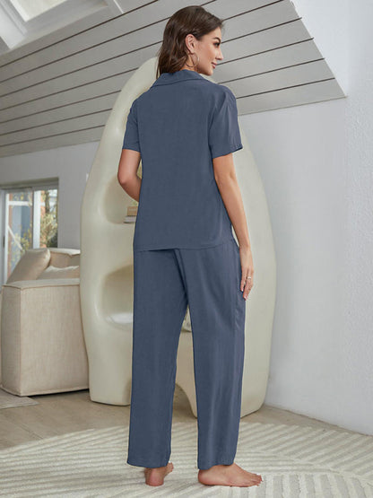 Pajamas- Slumber 3-Piece Solid Sleepwear with Shirt & Bra and Pants- - IndioGear Fashion and Gear