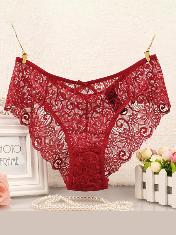 Panties- Floral Lace Underwear - Panty Briefs for Women- - IndioGear Fashion and Gear