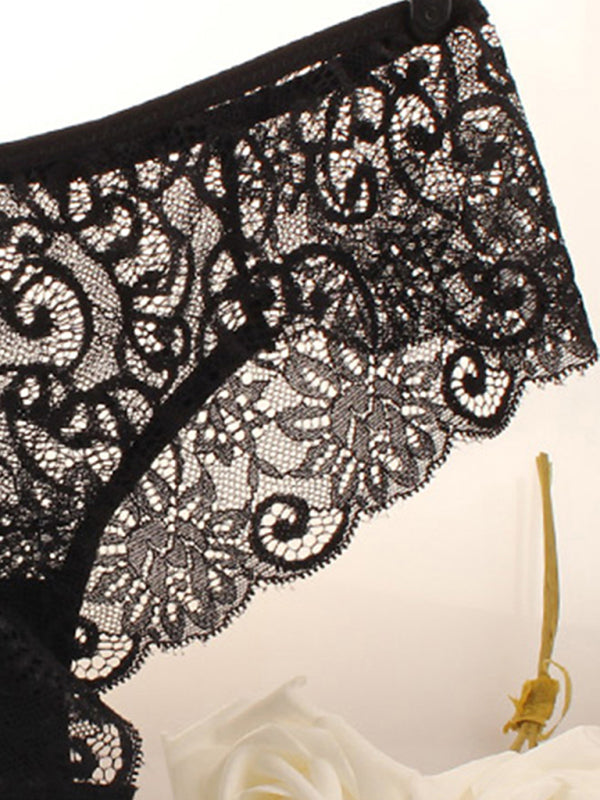 Panties- Floral Lace Underwear - Panty Briefs for Women- - IndioGear Fashion and Gear