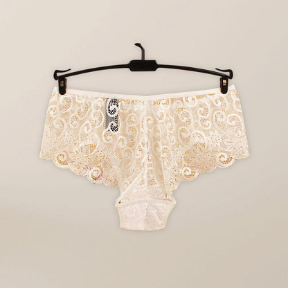 Panties- Floral Lace Underwear - Panty Briefs for Women- Raw white off white- IndioGear Fashion and Gear