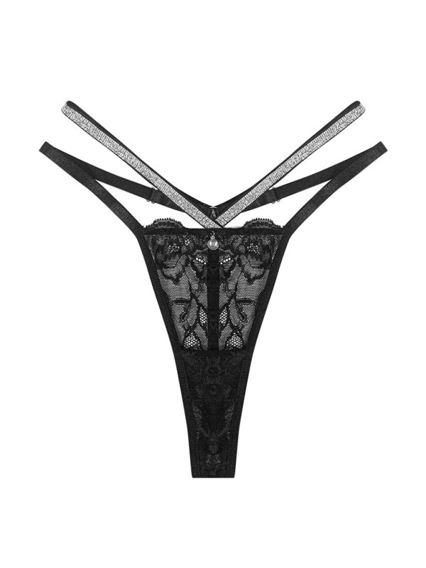 Panties- Lace Sparkle T-String Lingerie for Women- - IndioGear Fashion and Gear