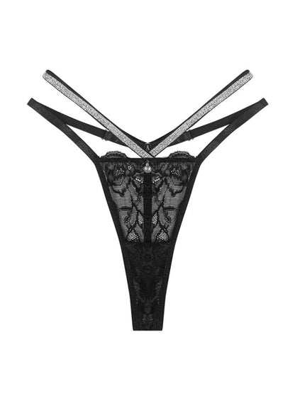 Panties- Lace Sparkle T-String Lingerie for Women- - IndioGear Fashion and Gear