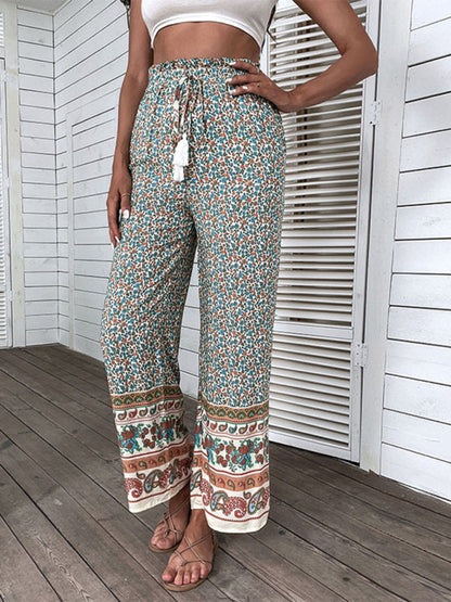 Pants- Boho Style Wide-Leg Trousers for Women - Perfect Pants for Any Occasion- - IndioGear Fashion and Gear