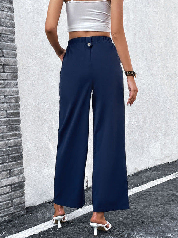 Pants- Straight-leg Trousers - Elegant Sailor Pants- - IndioGear Fashion and Gear