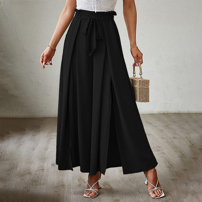 Pants- Summer Look On-Point with Our Palazzo Trousers - - Pants- Black- IndioGear Fashion and Gear