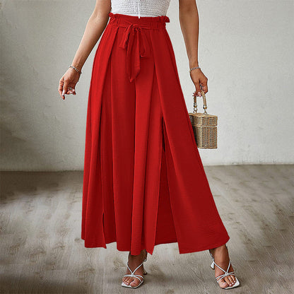 Pants- Summer Look On-Point with Our Palazzo Trousers - - Pants- Red- IndioGear Fashion and Gear