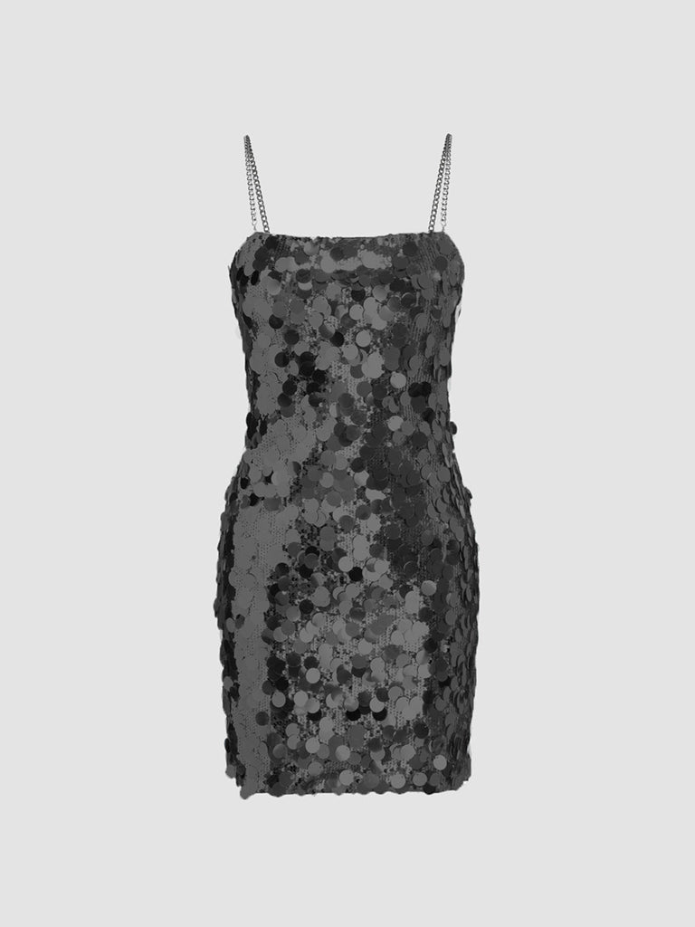 Party Sequin Chain Sheath Mini Dress | Party Dresses | Pekosa Women Clothing