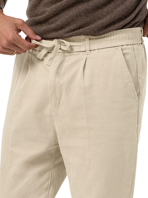 Classic Men’s Casual Pencil Pants in Solid Colors