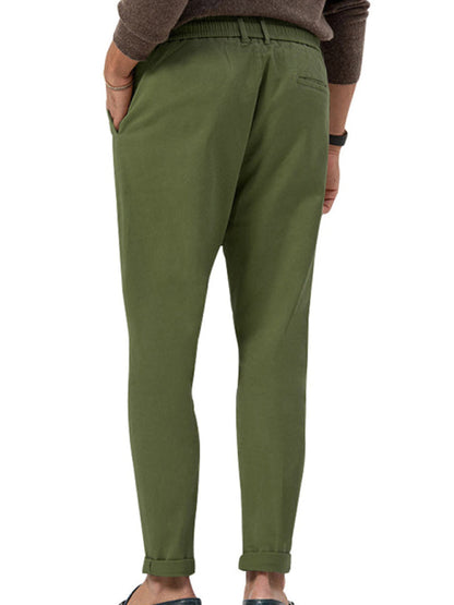 Classic Men’s Casual Pencil Pants in Solid Colors