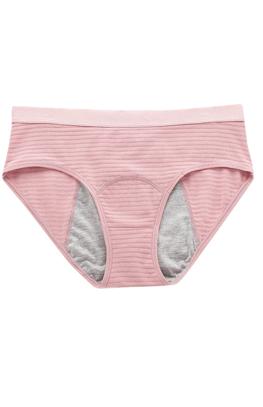 Period Underwear- Women's Cotton Hipster Period Panty Underwear- Lotus root Pink- IndioGear Fashion and Gear