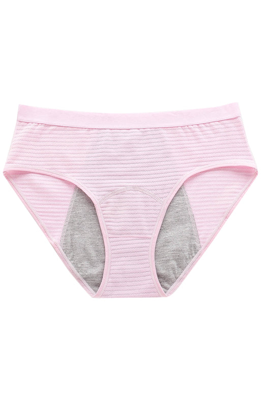 Period Underwear- Women's Cotton Hipster Period Panty Underwear- Pink- IndioGear Fashion and Gear