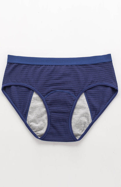 Period Underwear- Women's Cotton Hipster Period Panty Underwear- Purplish blue navy- IndioGear Fashion and Gear