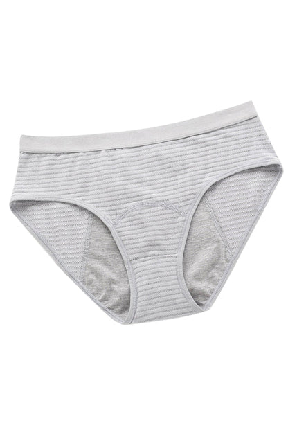 Period Underwear- Women's Cotton Hipster Period Panty Underwear- Grey- IndioGear Fashion and Gear