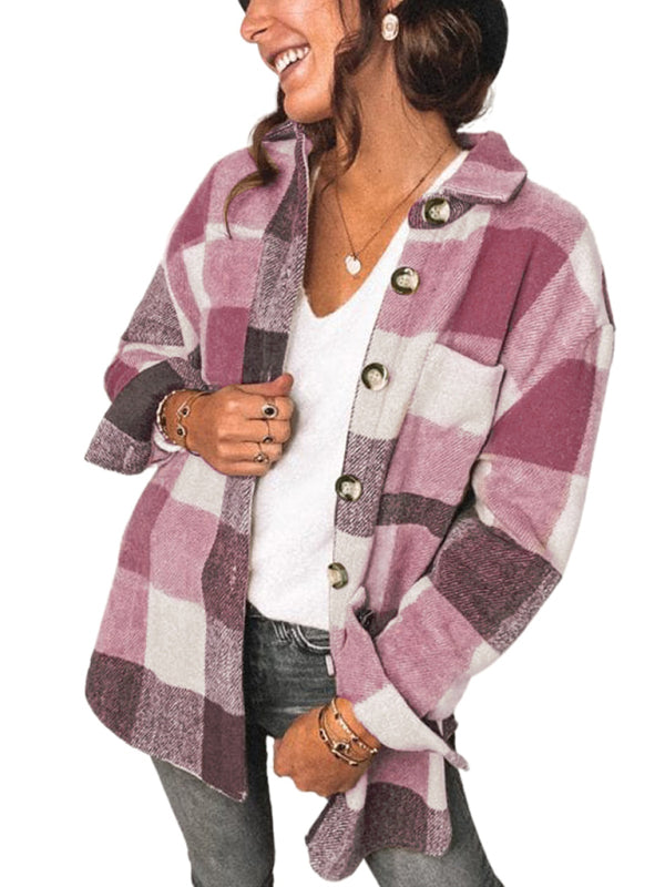 Plaid Jackets- Fall- Winter Plaid Jacket - Shirt Shacket- - IndioGear Fashion and Gear