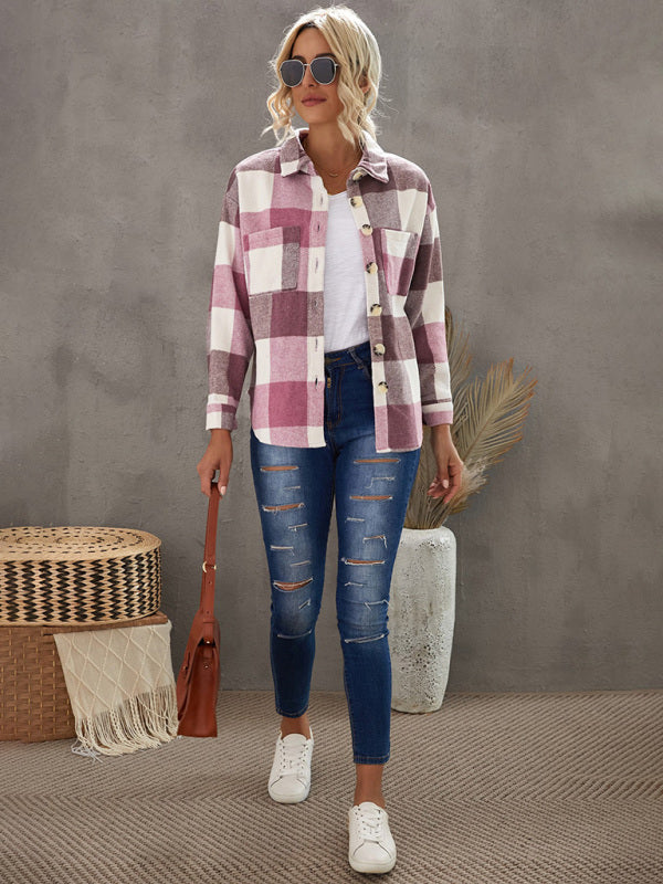 Plaid Jackets- Fall- Winter Plaid Jacket - Shirt Shacket- - IndioGear Fashion and Gear