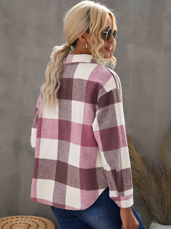 Plaid Jackets- Fall- Winter Plaid Jacket - Shirt Shacket- - IndioGear Fashion and Gear