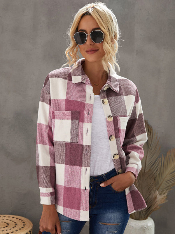 Plaid Jackets- Fall- Winter Plaid Jacket - Shirt Shacket- - IndioGear Fashion and Gear