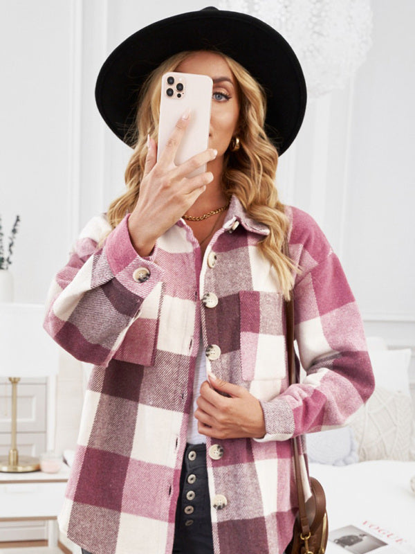 Plaid Jackets- Fall- Winter Plaid Jacket - Shirt Shacket- - IndioGear Fashion and Gear