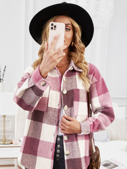 Plaid Jackets- Fall- Winter Plaid Jacket - Shirt Shacket- - IndioGear Fashion and Gear