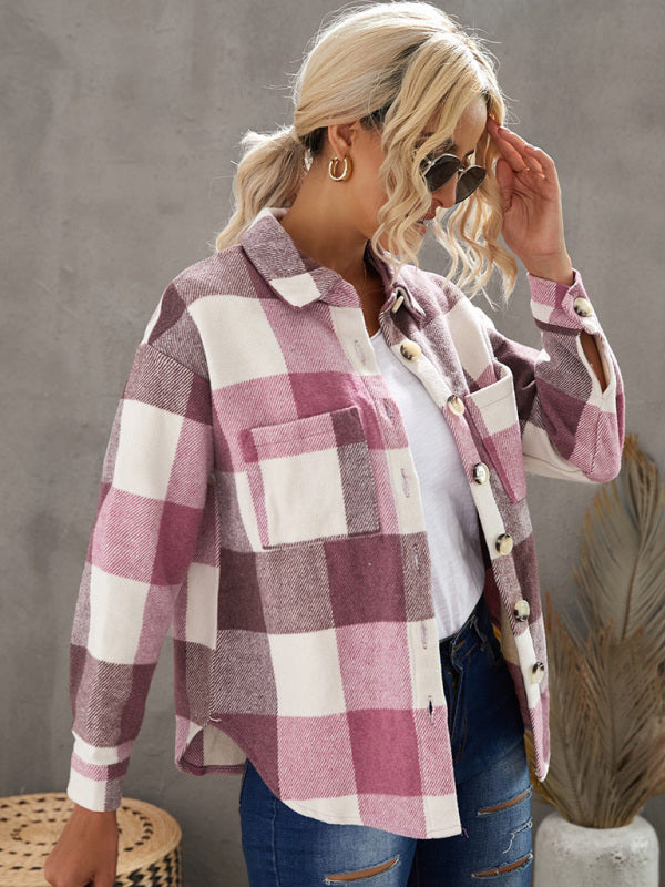 Plaid Jackets- Fall- Winter Plaid Jacket - Shirt Shacket- - IndioGear Fashion and Gear