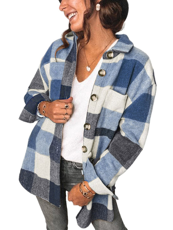 Plaid Jackets- Fall- Winter Plaid Jacket - Shirt Shacket- - IndioGear Fashion and Gear